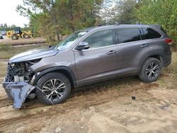 Salvage cars for sale from Copart Gaston, SC: 2017 Toyota Highlander LE