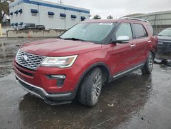 Ford Explorer salvage cars for sale: 2018 Ford Explorer Platinum