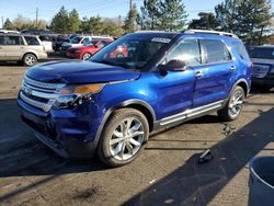 Ford Explorer salvage cars for sale: 2015 Ford Explorer XLT