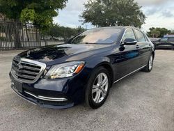 Mercedes-Benz s-Class salvage cars for sale: 2018 Mercedes-Benz S 450 4matic