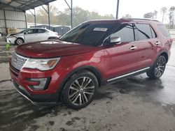 Vehiculos salvage en venta de Copart Cartersville, GA: 2017 Ford Explorer Platinum