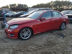 Mercedes-Benz c-Class salvage cars for sale: 2012 Mercedes-Benz C 250