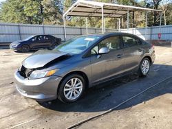 Honda Civic salvage cars for sale: 2012 Honda Civic EX