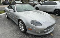 Aston Martin salvage cars for sale: 2001 Aston Martin DB7 Vantage