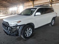 Toyota Highlander salvage cars for sale: 2013 Toyota Highlander Base