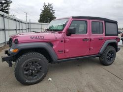 Jeep Wrangler salvage cars for sale: 2021 Jeep Wrangler Unlimited Sport