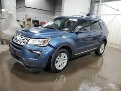 Ford Explorer salvage cars for sale: 2018 Ford Explorer XLT