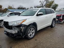 Toyota Highlander salvage cars for sale: 2016 Toyota Highlander LE