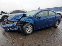 Honda Civic salvage cars for sale: 2012 Honda Civic LX