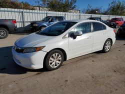 Honda Civic salvage cars for sale: 2012 Honda Civic LX