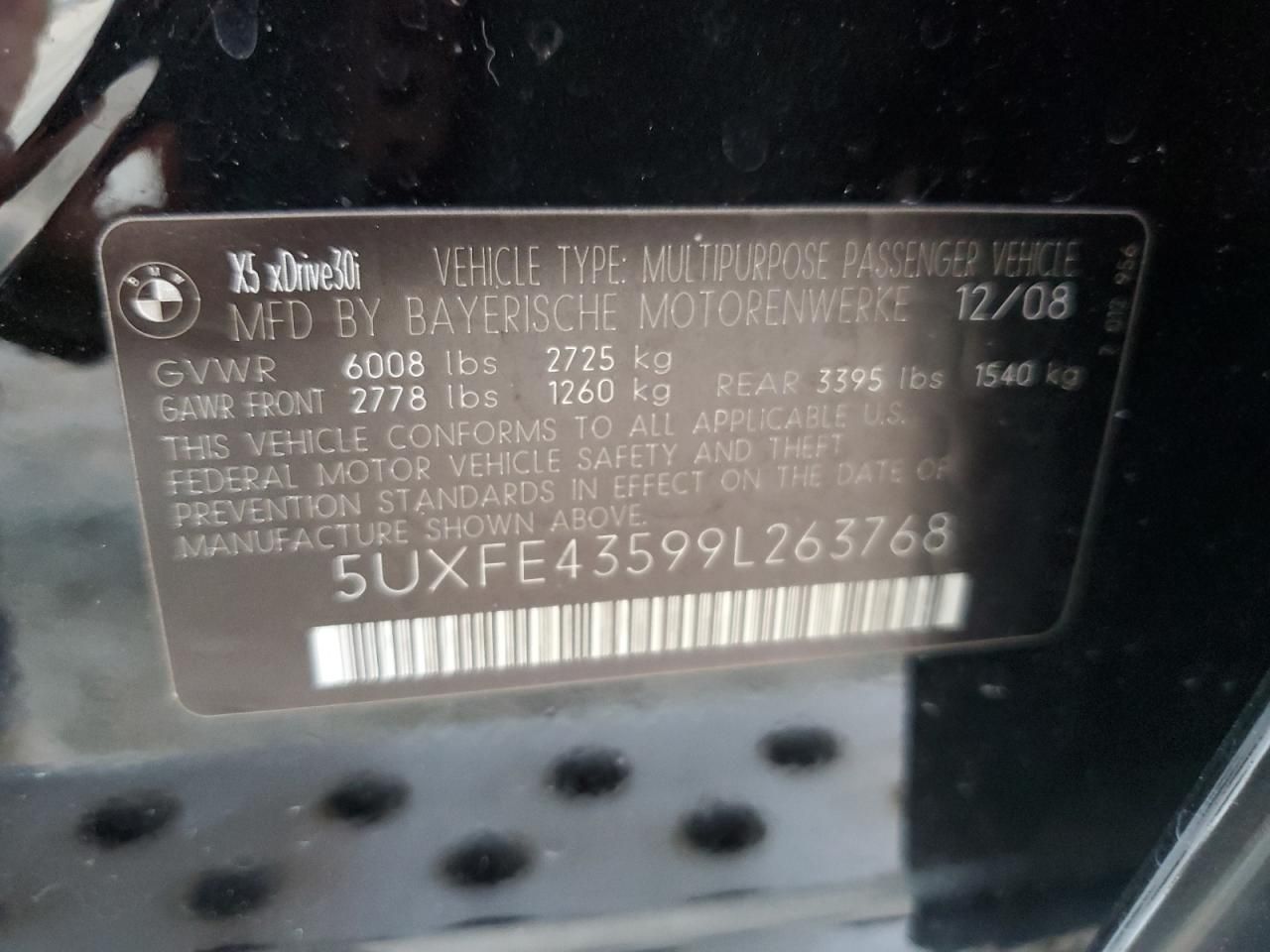 2009 BMW X5 XDRIVE30I