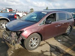 Salvage cars for sale from Copart Woodhaven, MI: 2012 Honda Odyssey EX