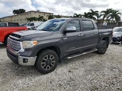 Toyota Tundra salvage cars for sale: 2017 Toyota Tundra Crewmax Limited