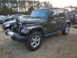 Jeep Wrangler salvage cars for sale: 2015 Jeep Wrangler Unlimited Sahara