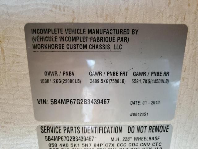 2010 Fleetwood 2010 Workhorse Custom Chassis Motorhome Chassis W2