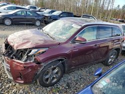 Toyota Highlander salvage cars for sale: 2017 Toyota Highlander Hybrid Limited