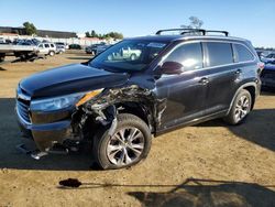 Toyota Highlander salvage cars for sale: 2015 Toyota Highlander XLE