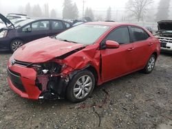 Toyota Corolla salvage cars for sale: 2016 Toyota Corolla L