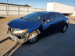 Salvage cars for sale from Copart Oklahoma City, OK: 2012 Honda Civic DX