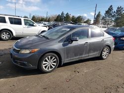 Honda salvage cars for sale: 2012 Honda Civic EX