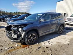 Toyota salvage cars for sale: 2017 Toyota Highlander LE