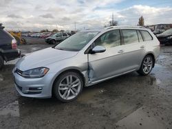 Volkswagen Golf salvage cars for sale: 2017 Volkswagen Golf Sportwagen S