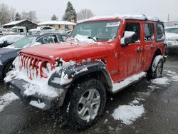 Jeep Wrangler salvage cars for sale: 2018 Jeep Wrangler Unlimited Sport