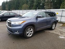 Toyota Highlander salvage cars for sale: 2016 Toyota Highlander Hybrid Limited