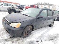 Honda Civic salvage cars for sale: 2002 Honda Civic DX