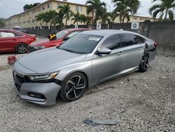 Honda Accord salvage cars for sale: 2018 Honda Accord Sport