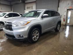 Toyota Highlander salvage cars for sale: 2015 Toyota Highlander XLE