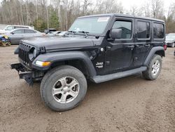 Jeep Wrangler salvage cars for sale: 2019 Jeep Wrangler Unlimited Sport