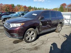 Toyota Highlander salvage cars for sale: 2013 Toyota Highlander Base