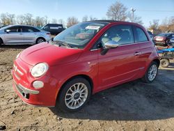 Fiat 500 salvage cars for sale: 2012 Fiat 500 Lounge