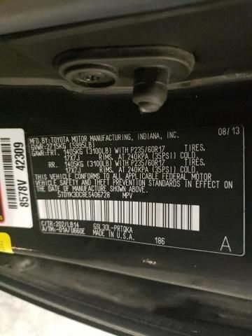 2014 Toyota Sienna XLE