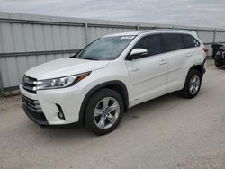 Toyota Highlander salvage cars for sale: 2019 Toyota Highlander Hybrid Limited