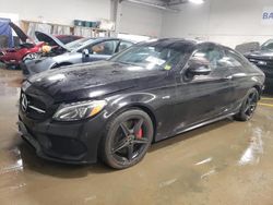 Mercedes-Benz c-Class salvage cars for sale: 2017 Mercedes-Benz C 43 4matic AMG