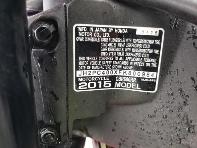 2015 Honda CBR600 RR
