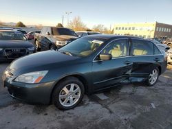 Honda Accord ex Vehiculos salvage en venta: 2005 Honda Accord EX