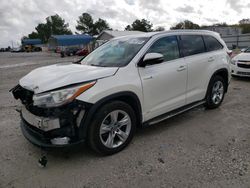 Toyota Highlander salvage cars for sale: 2016 Toyota Highlander Hybrid Limited