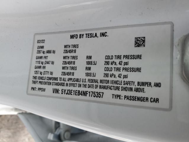 2022 Tesla Model 3