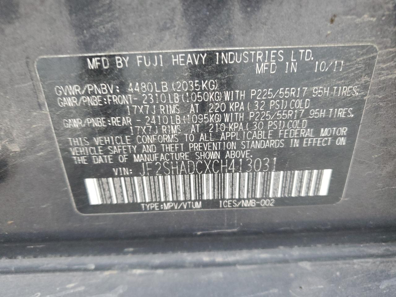2012 Subaru Forester 2.5x Premium