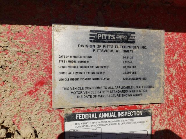 2025 Pitts Lt42-l log Trailer