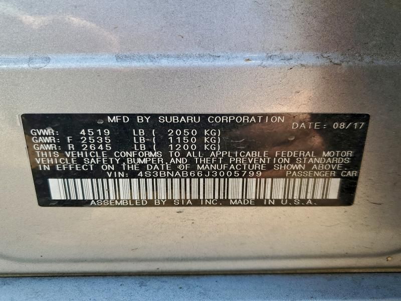 2018 Subaru Legacy 2.5i