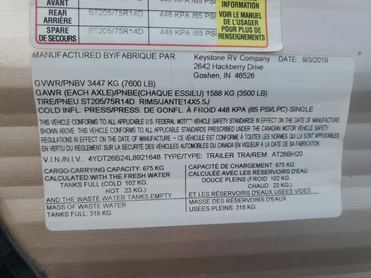 2020 Aspen Trail M-26-RV