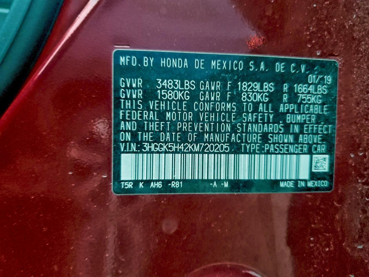 2019 Honda Fit lx