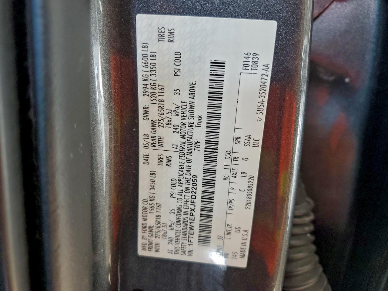 2018 Ford F150 Supercrew