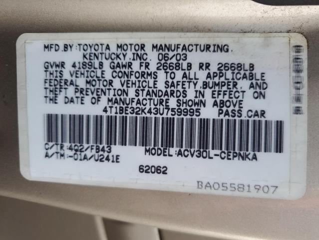 2003 Toyota Camry le