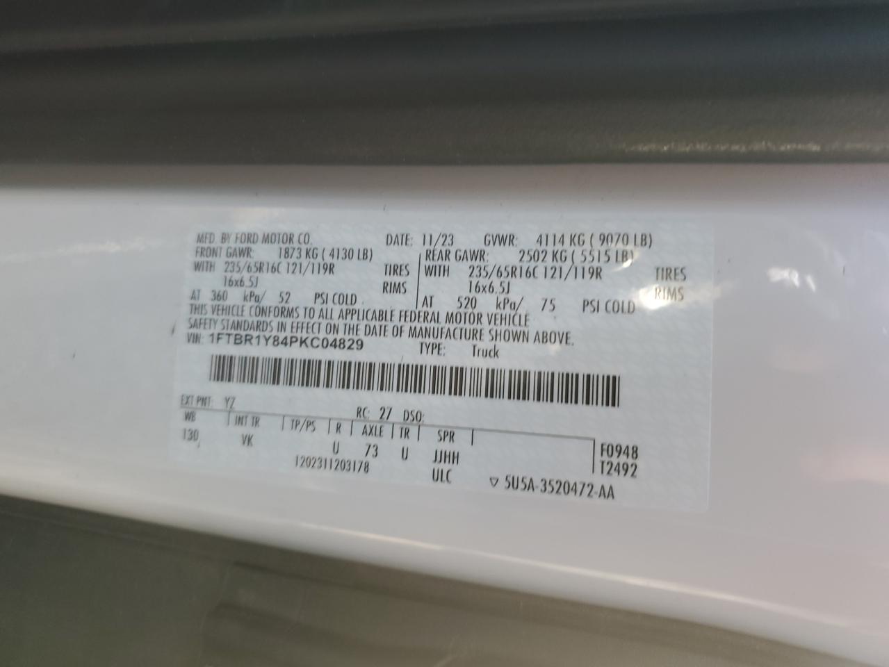 2023 Ford Transit