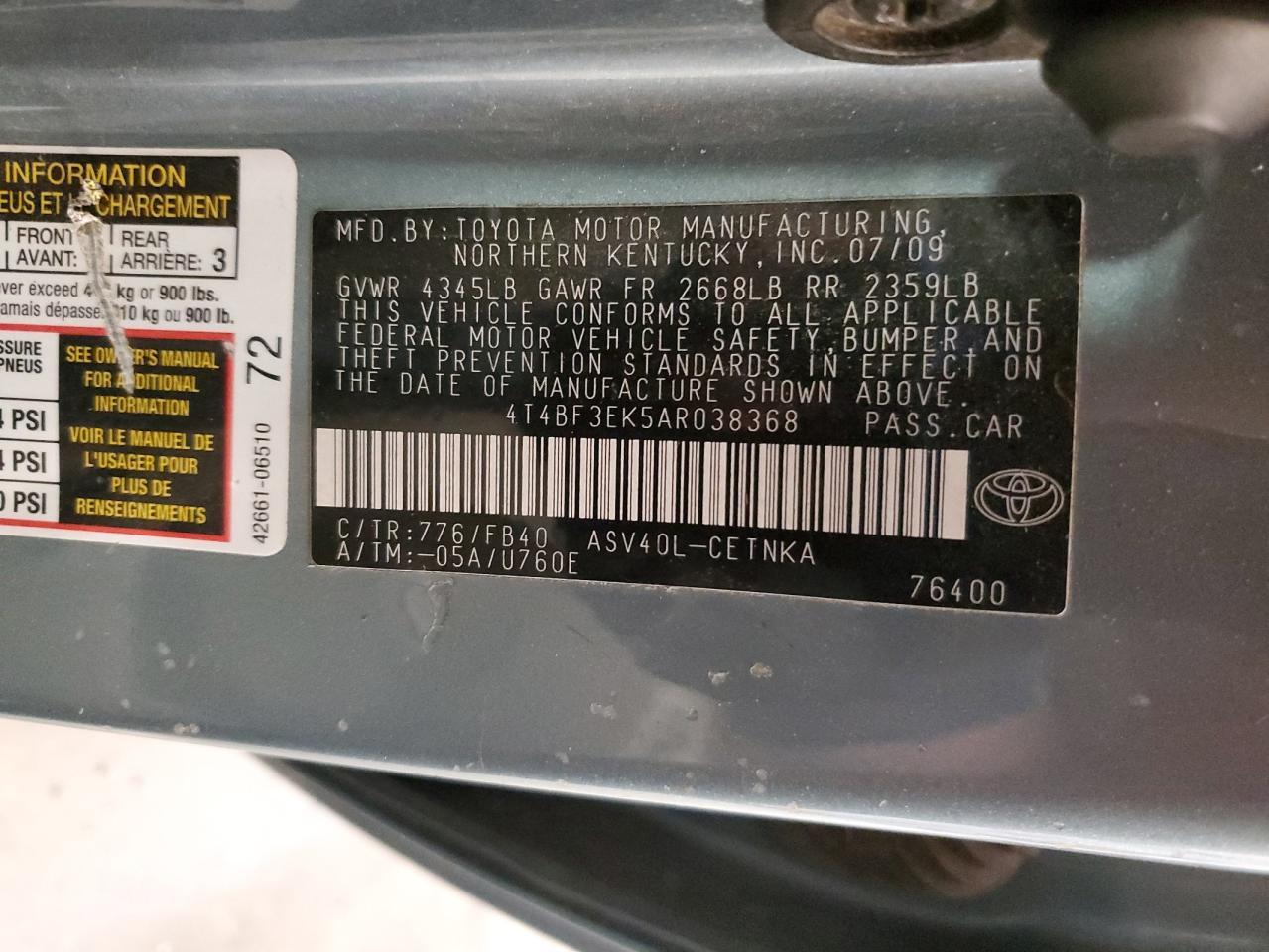 2010 Toyota Camry Base